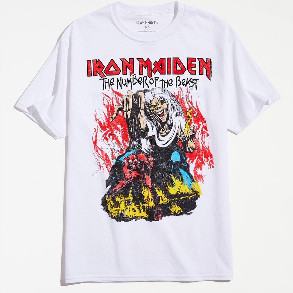 Iron Maiden Graphic White T-Shirt